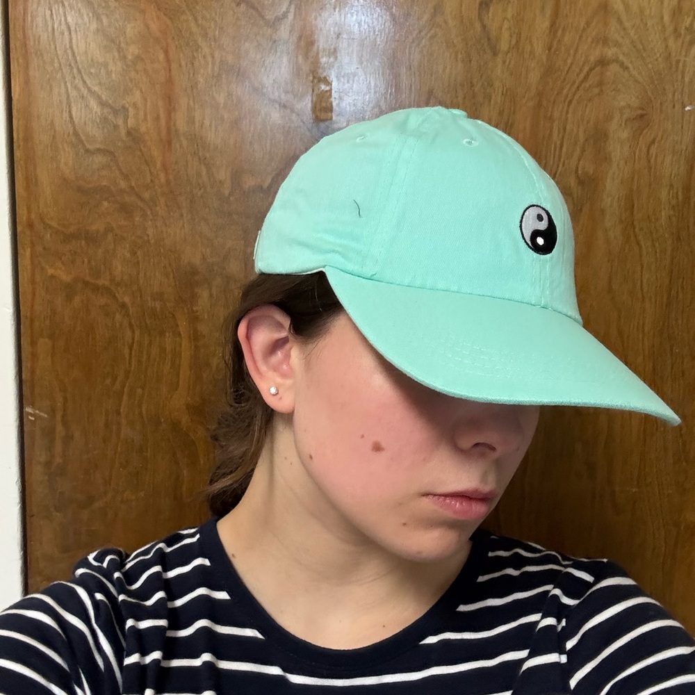 Mint Green Baseball Cap with Yin Yang Patch